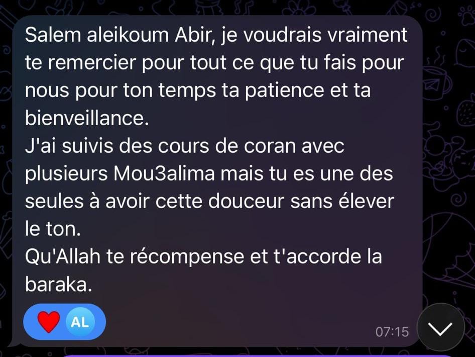 Témoignage d'une élève : méthodologie bienveillante et patiente