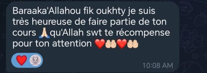 Témoignage d'une élève : cours de tajwid top, pédagogie et douceur